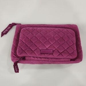 Vera Bradley Quilted Velvet Magenta Cosmetic Pouch/Clutch